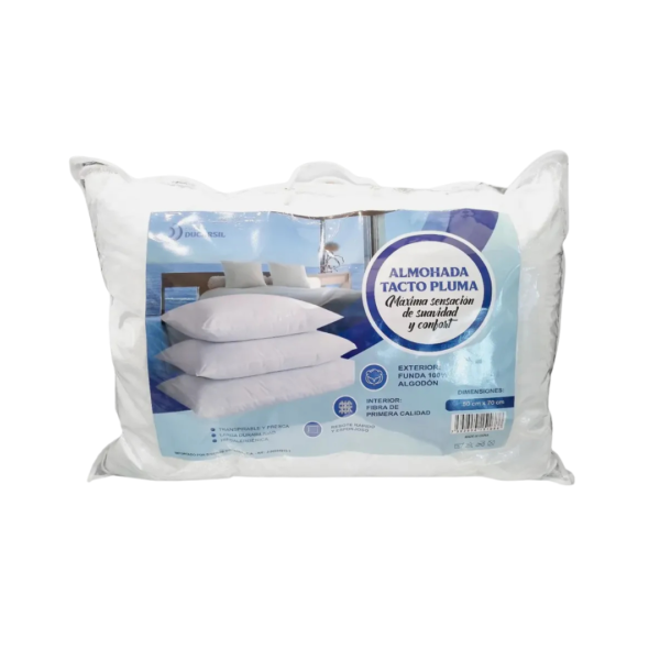 Almohada Tacto de Pluma 50x70 Queen Ducarsil