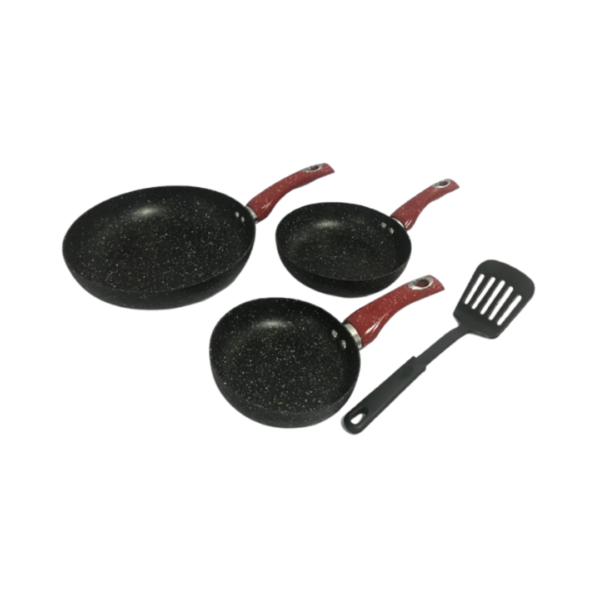 Juego de 3 Sartenes 16/20/26CM Negro Sankey