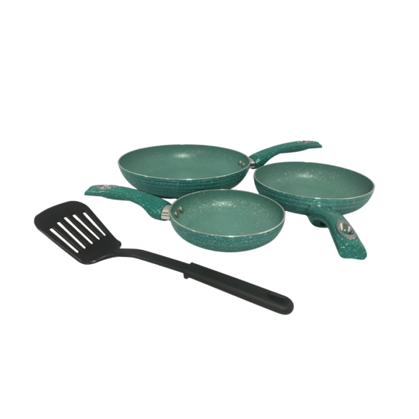 Juego de 3 Sartenes 16/20/26CM Verde Sankey