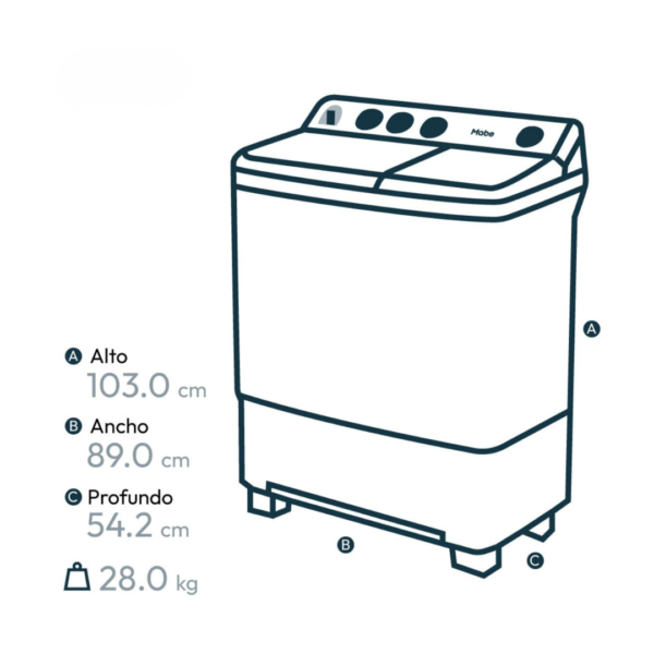 Lavadora Semi-Automática de 18kg Mabe