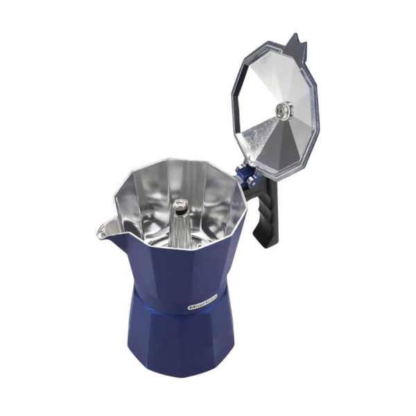 Cafetera Greca de 6 Tazas Aluminio Extragrueso Azul Magefesa