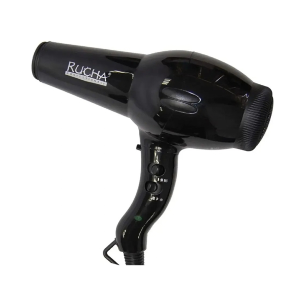 Secador Profesional Huracán Negro de 2000W 25,000 RPM Rucha