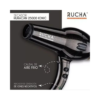 Secador Profesional Huracán Negro de 2000W 25,000 RPM Rucha