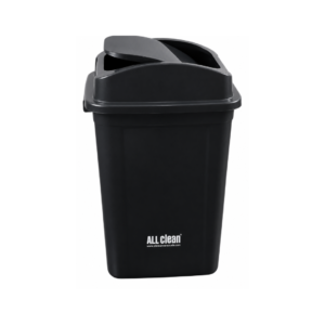 Papelera Plástica con Tapa de 20L Negra Allclean