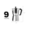 Cafetera Greca 9 Tazas de Acero Primula