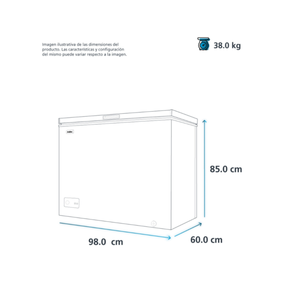 Congelador Horizontal Blanco de 249 Litros Mabe