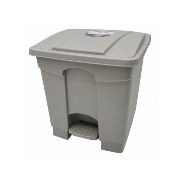 Papelera de Piso con Pedal 30L Gris Meital
