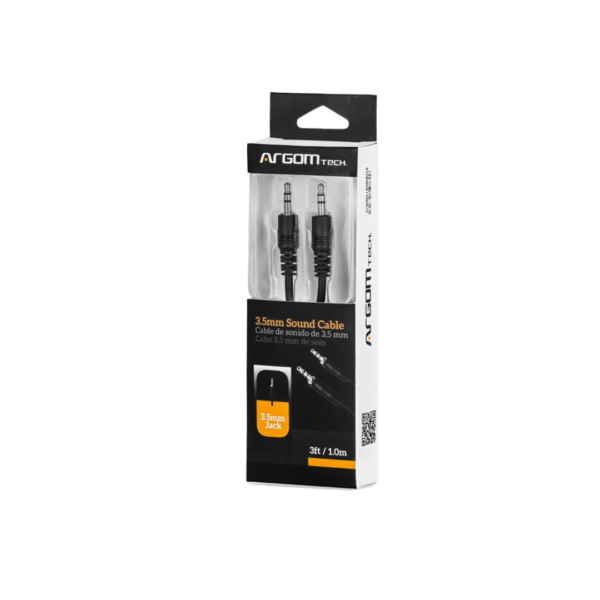 Cable Auxiliar 3.5 mm Macho/Macho de 1m Argom