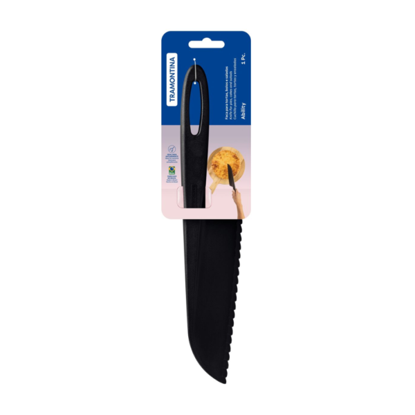 Cuchillo para Tortas Ability de Nylon Negro Tramontina