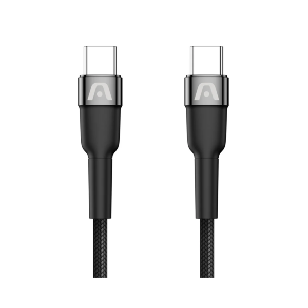 Cable Trenzado de USB-C a USB-C de 1.8m 100W / 5A Negro Argom