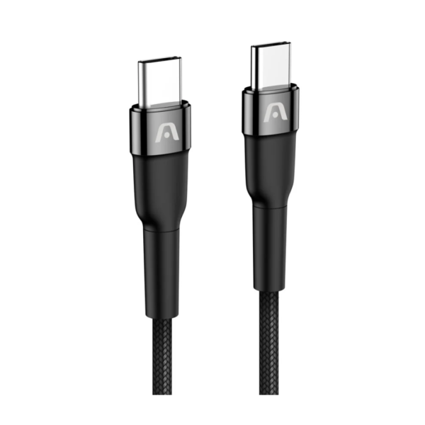 Cable Trenzado de USB-C a USB-C de 1.8m 100W / 5A Negro Argom