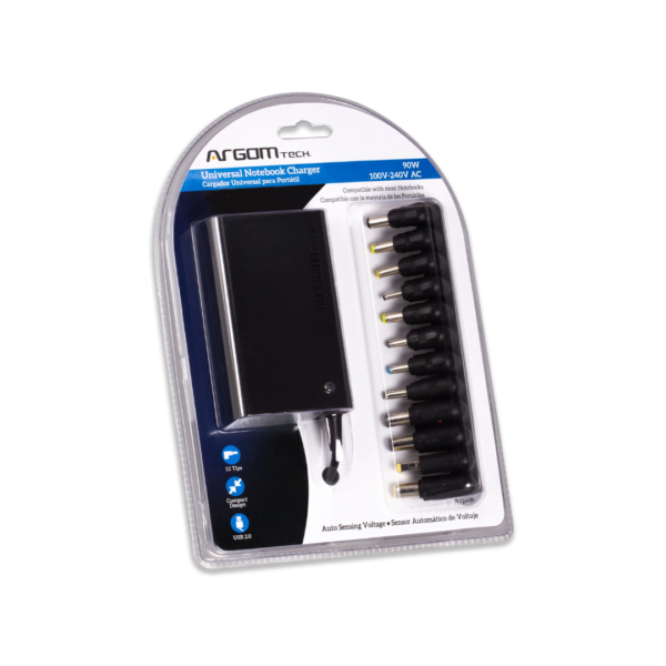Adaptador Universal de Corriente 90W de 12 Puntas Argom