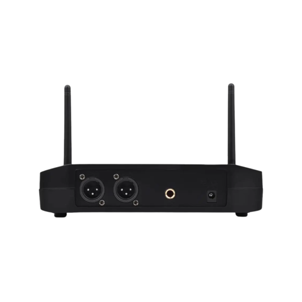 Sistema de Micrófono Inalámbrico Doble UHF con Base