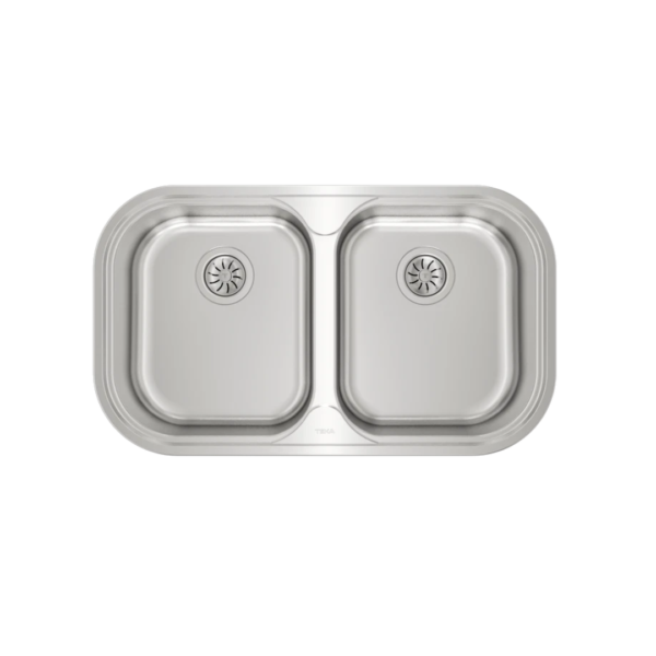 Fregador de Encastre de 2 Cubetas 83x48.5x16.5cm Teka