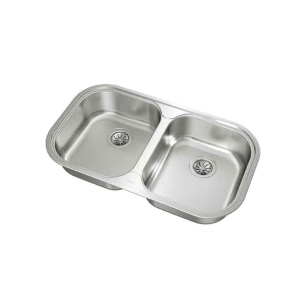 Fregador de Encastre de 2 Cubetas 83x48.5x16.5cm Teka