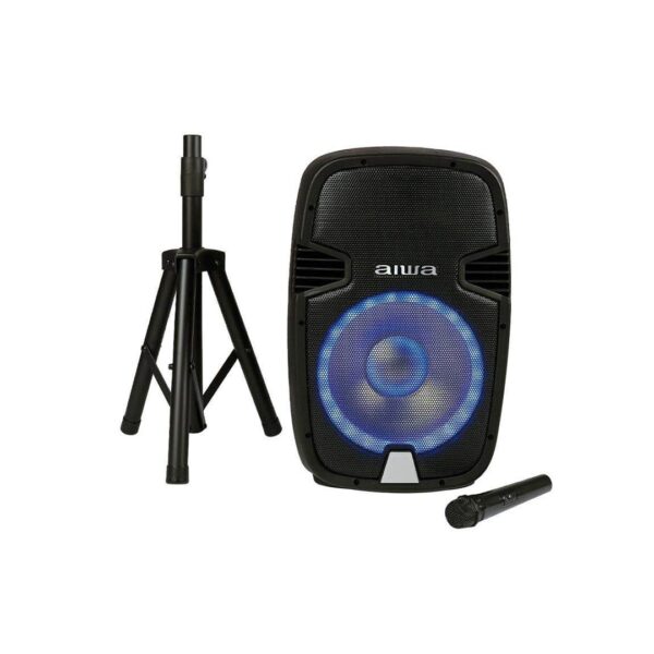 Corneta Amplificada Portátil 12" con Micrófono + Trípode Aiwa