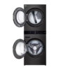 Centro de Lavado de Acero Negro WashTower de 25/22KG LG