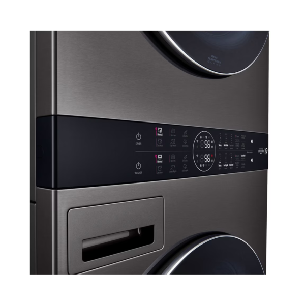 Centro de Lavado de Acero Negro WashTower de 25/22KG LG