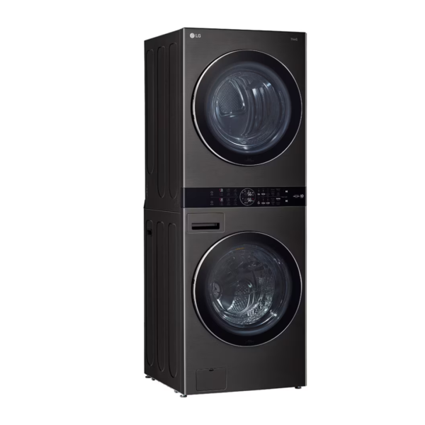 Centro de Lavado de Acero Negro WashTower de 25/22KG LG