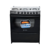 Cocina a Gas 6 Quemadores Negra de 30" Omega