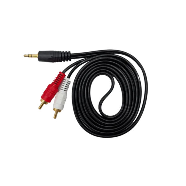 Cable Audio 3.5MM a 2 RCA Macho de 1.5M Jemip