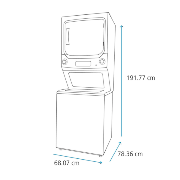 Centro de Lavado Eléctrico Ultra Capacity Blanco de 24Kg 27" Mabe