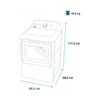 Secadora Eléctrica de Carga Frontal Blanca 20kg Mabe