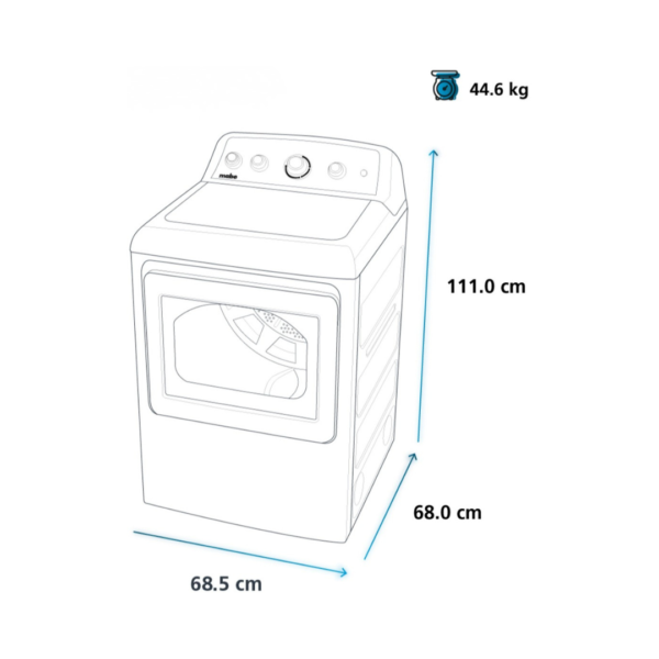 Secadora Eléctrica de Carga Frontal Blanca 20kg Mabe
