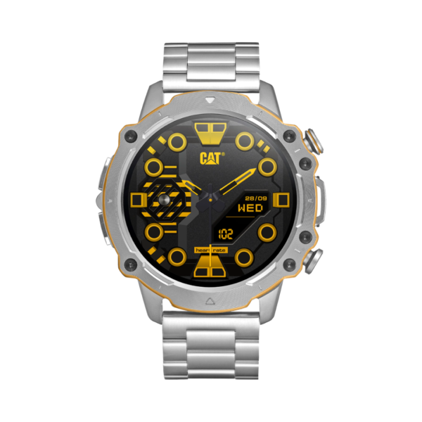 Smartwatch con Malla de Acero y Goma Negra CAT