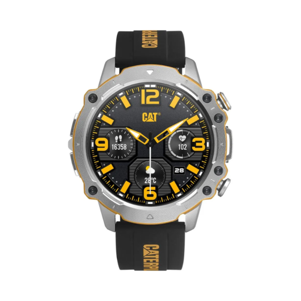 Smartwatch Correa de Silicona Negra y Amarilla CAT