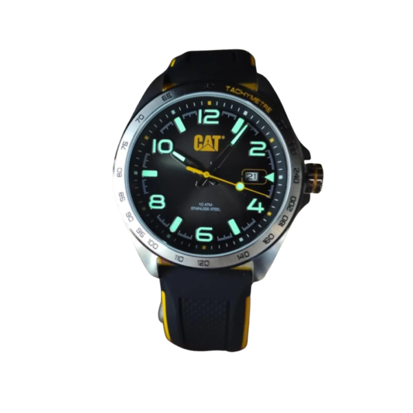 Set Reloj de Hombre Analógico QE + Pulsera Cuero y Acero CAT