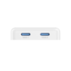 Cargador GaN 65W Dual USB-C Blanco 1Hora