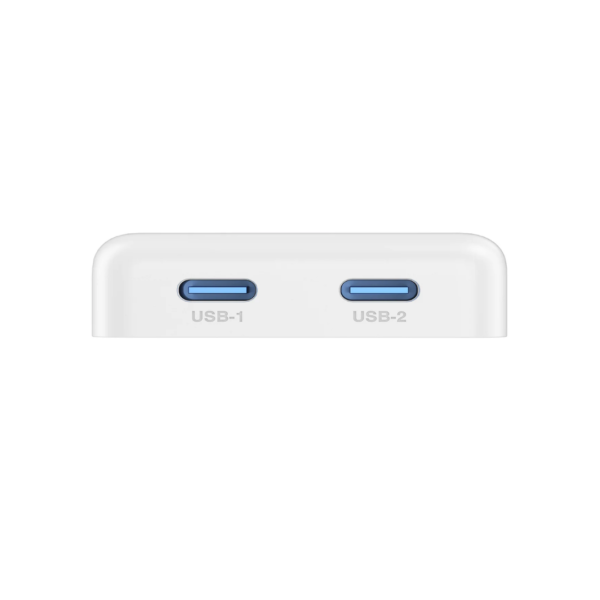 Cargador GaN 65W Dual USB-C Blanco 1Hora