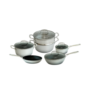 Batería de Cocina de 10 Piezas L'Gant Forjada Plateada Magefesa