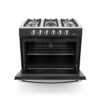 Cocina a Gas 30" Negra 5 Quemadores SJ Electronics
