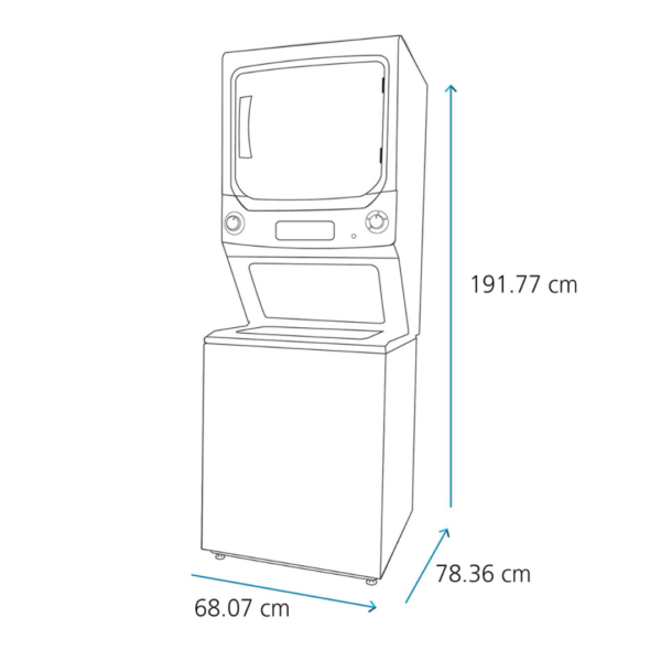Centro de Lavado Premium Ultra Capacity Diamond Gray de 24Kg 27" Mabe