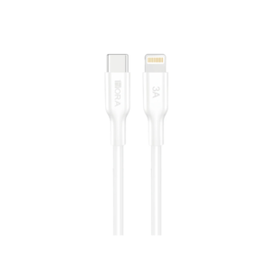 Cable USB-C a Lightning 3A de 1M Blanco 1Hora