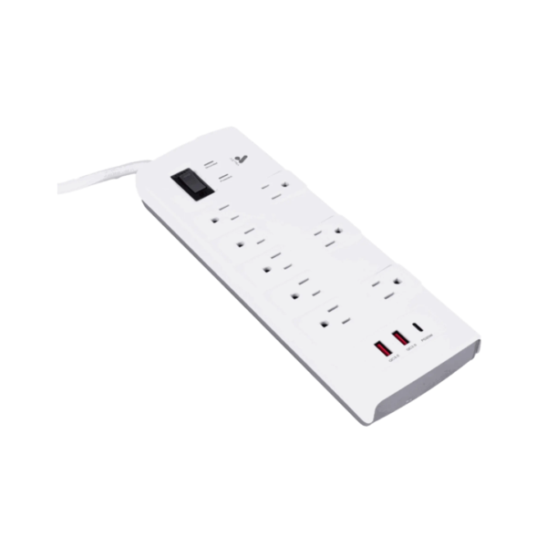 Regleta Protectora de Sobretensiones con 8 Salidas Astra