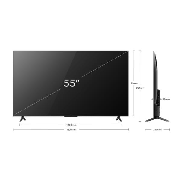 Televisor Smart TV AiPQ QLED con Google TV 55" 4K UHD TCL