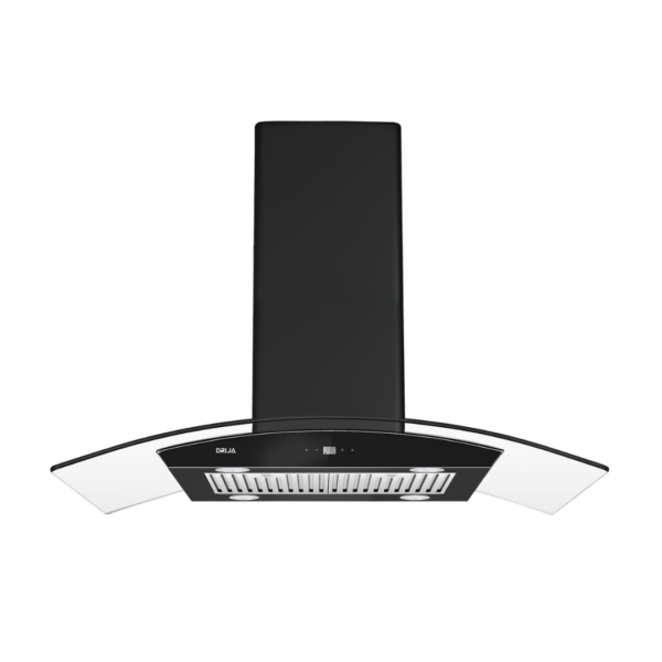 Campana Extractora de Isla 90cm Negra PRISMA ISLA TOUCH 90 BLACK Drija