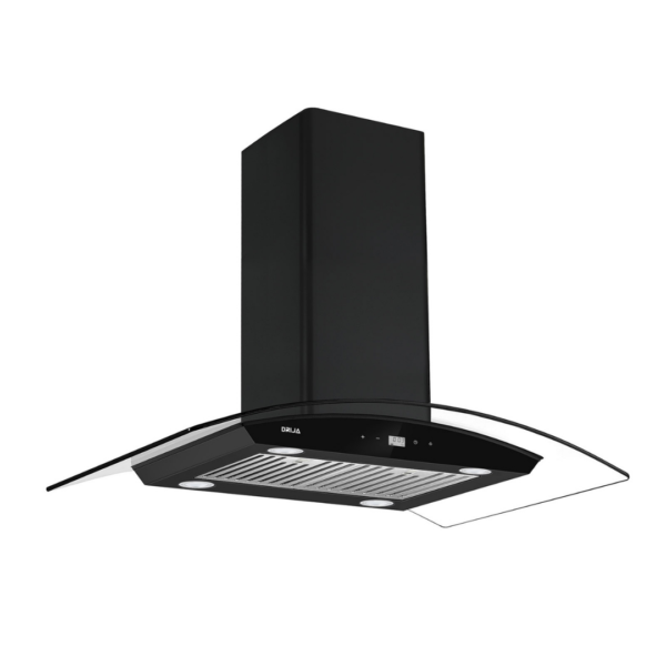Campana Extractora de Isla 90cm Negra PRISMA ISLA TOUCH 90 BLACK Drija