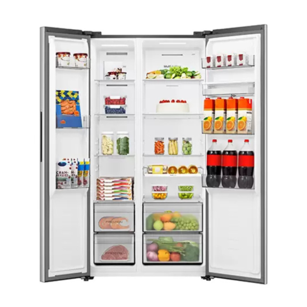 Nevera Side by Side Acero de 541 Litros Hisense