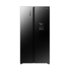 Nevera Side by Side de 541L / 19.1 pies³ Vidrio Negro Hisense