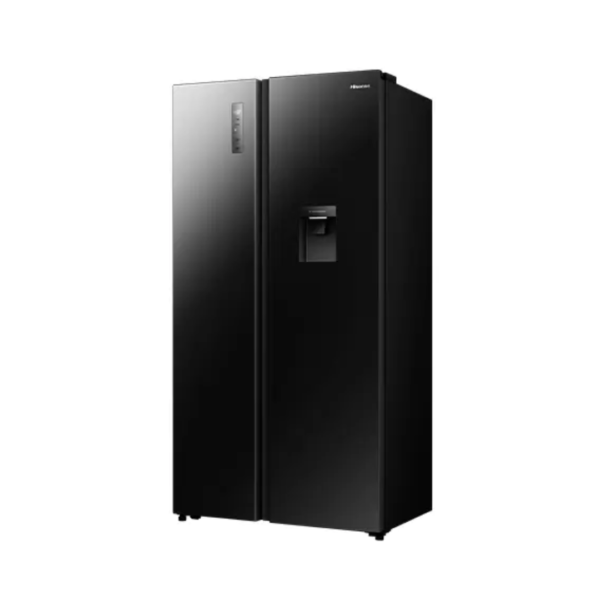 Nevera Side by Side de 541L / 19.1 pies³ Vidrio Negro Hisense