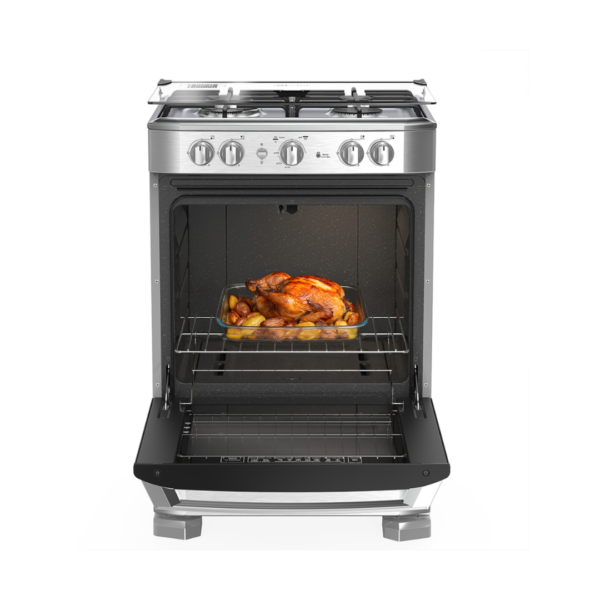 Cocina a Gas de 24" Piso Acero con 4 Quemadores Mabe