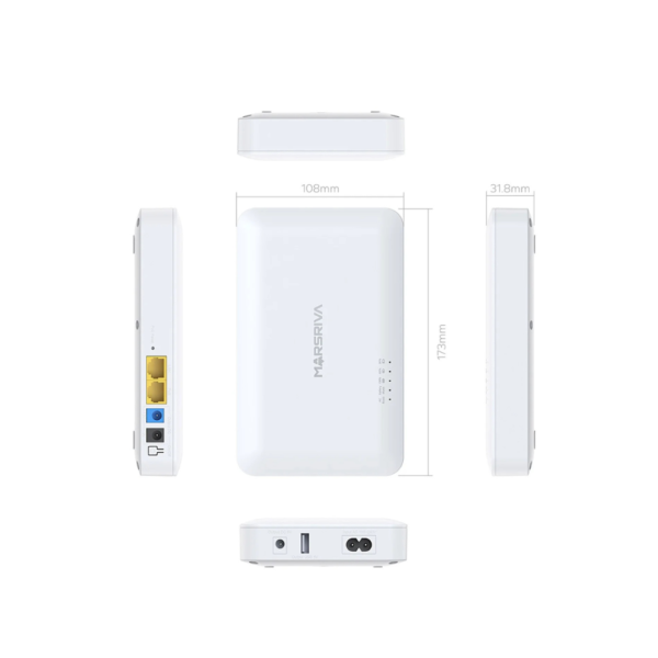 Mini UPS Portátil de 20,000mAh 18W 5 Puertos Marsriva