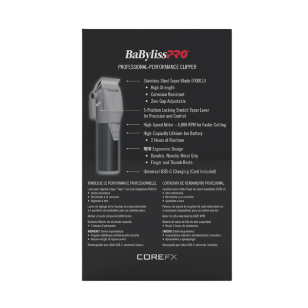 Máquina de Afeitar Clipper COREFX BabyLiss