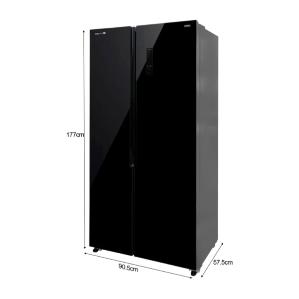 Nevera Side by Side Negro Espejo de 442 Litros Mystic