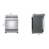 Cocina a Gas Puerta Espejo Doble Capa de 6 Quemadores LG