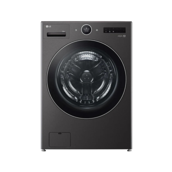 Lavadora Carga Frontal Acero Negro de 23kg LG